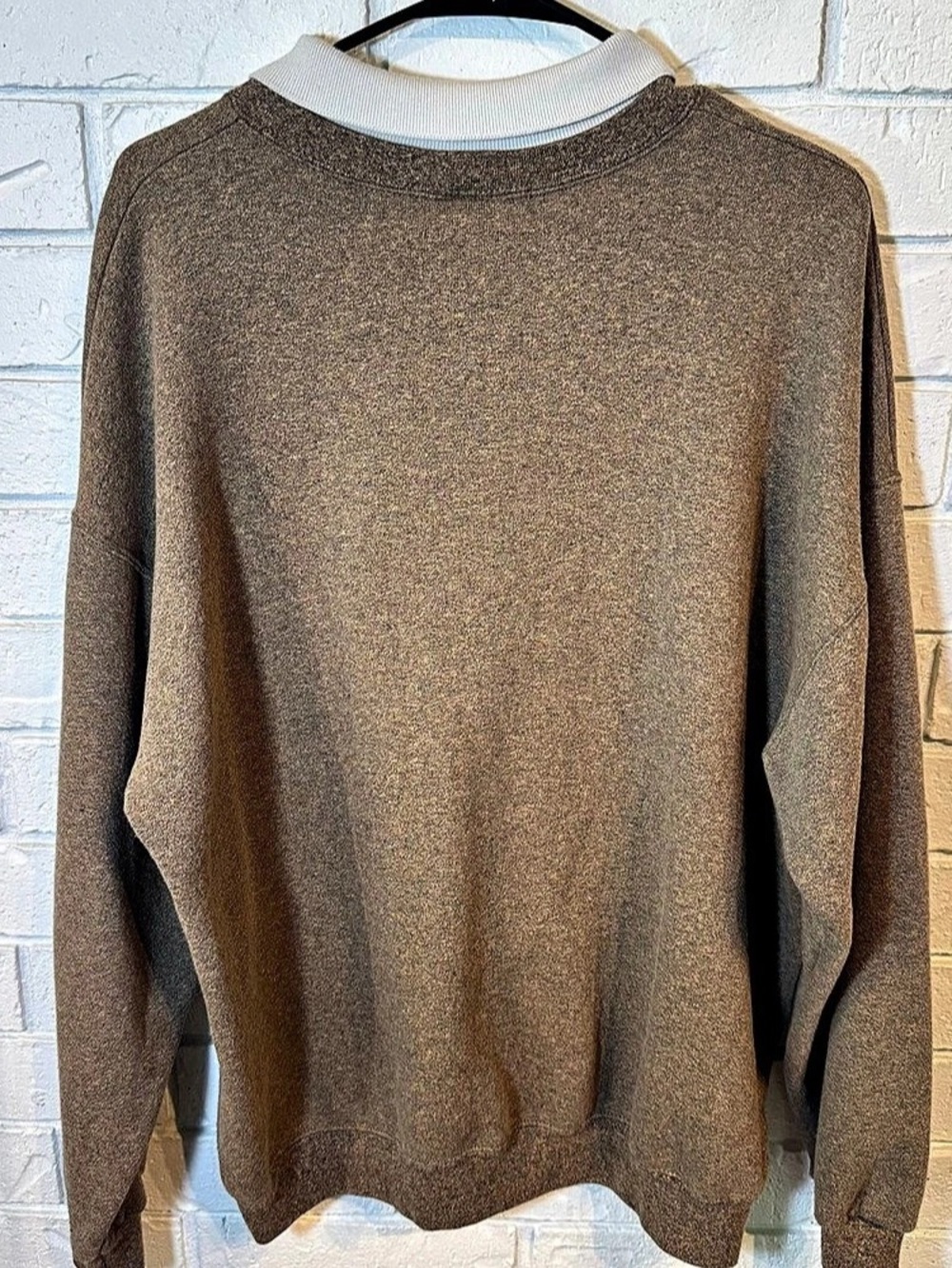Vintage 90s Lee Geometric Pullover with Collar Unisex XL - Picture 6 of 9